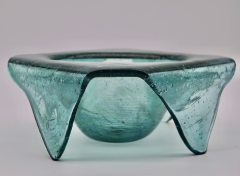 Teal Bowl with Legs